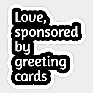 Love, sponsored by greeting cards Sticker